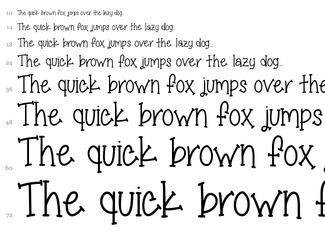 Miss Smarty Pants font waterfall